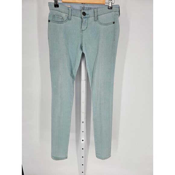 Decree Women's Blue Low Rise Button Closer Super Skinny Jeans Size 3 - Picture 1 of 5